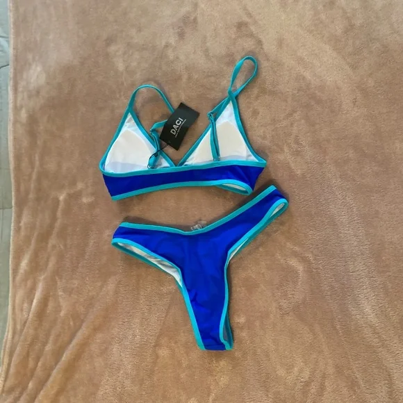 Daci Bikini Aqua top and Brazilian bottom size M - Picture 2 of 3
